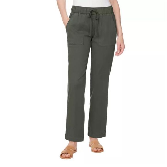 NWT BUFFALO DAVID BITTON Soft Tencel Pull-On Pants Women’s Size XL Forest Green - Picture 1 of 7